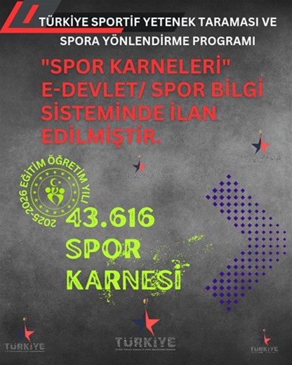 Spor Karneleri Yayımlandı. Çoklu Spor Dallarına Yönlendirmeler Başlıyor!!!